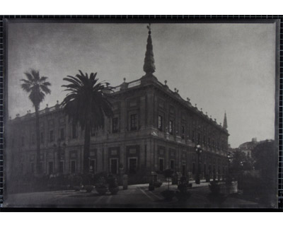Archive of the Indies, 2006. Seville, Andalusia. Gelatinised and emulsified paper with gum arabic and carbon black (bichromate gum).